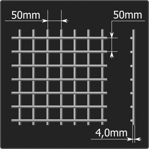 Сетка кладочная 50*50*4,0 (0,38*1,5)